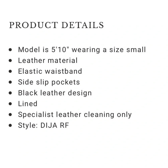 MAURITIUS 100% Lamb Leather DIJA LEATHER SHORTS size 8 - Picture 6 of 11